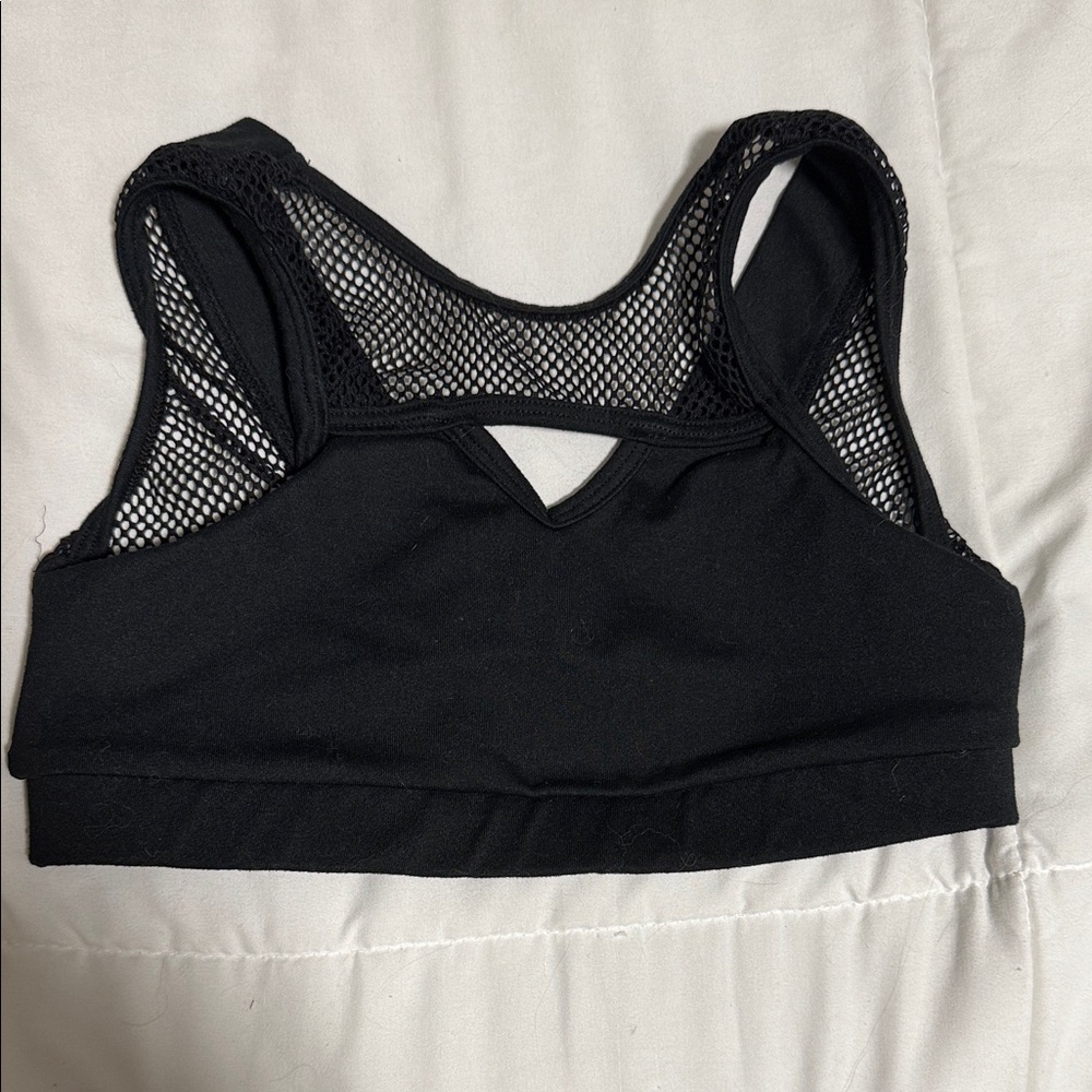 Five the Label YXL Black Mesh Sports Bra
